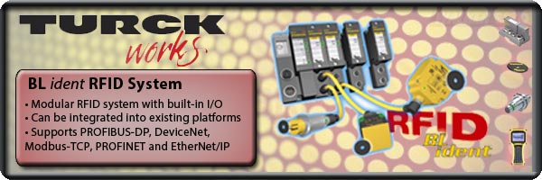 TURCK BL ident RFID Read/Write Heads, Data Carriers, Tags, Interfaces, Cordsets, and Handhelds