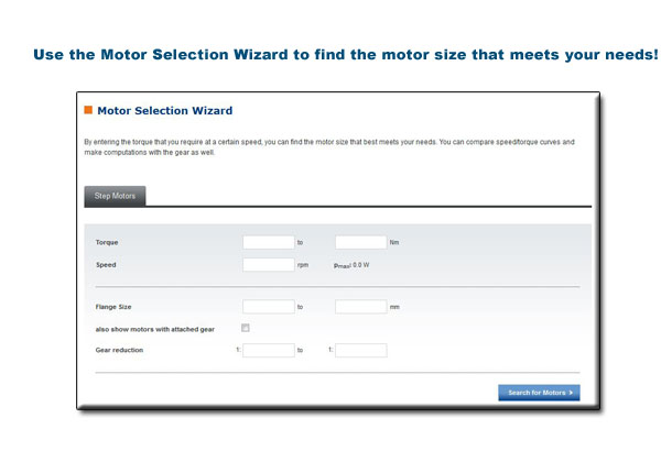 Nanotec Motor Selection Wizard