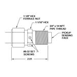 5403702 Red Lion Controls Sensor Mounts - Plug Mount, Stainless Steel