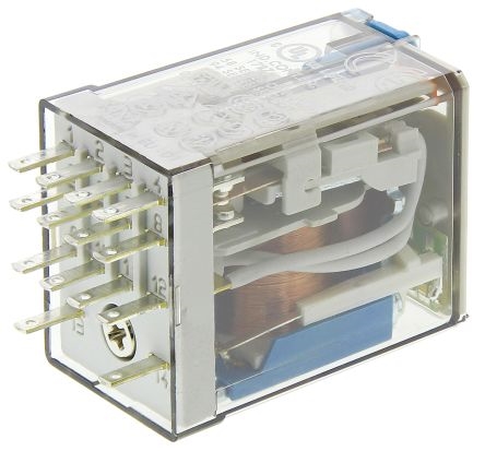 AgNi Contact 24V AC Coil Finder 55.33.8.024.0000 3PDT 10A General Purpose Relay 