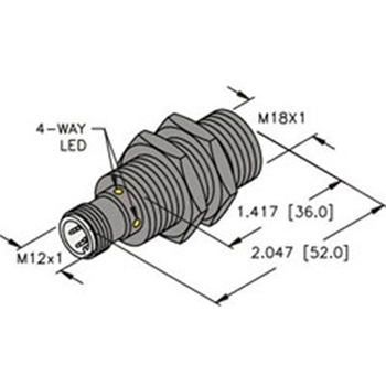 Turck 18mm Proximity Sensor Bi5-M18-VP4X   10-65VDC 