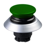 NDLP30GR/GN- Schmersal Green NDLP lighted pushbutton with black bellows