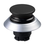 NDTP30GR/SW - Schmersal Black NDTP mushroom pushbutton with black bellows