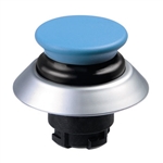 NDTP30GR/BL - Schmersal Blue NDTP mushroom pushbutton with black bellows