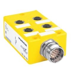 Turck VB 40-7 4-port J-box; 1 signal per port; Integral cable (U0924-12) VB407